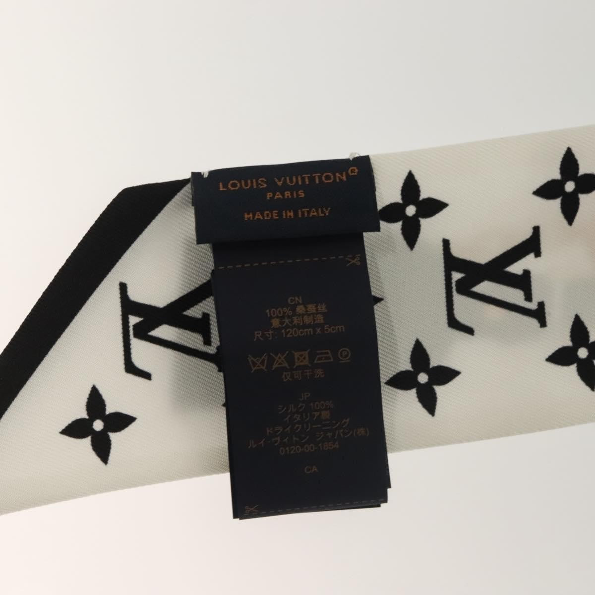 Louis Vuitton LOUIS VUITTON Flower And Straps Bando BB Scarf Silk White M90658 LV Authentic 136325M Bag