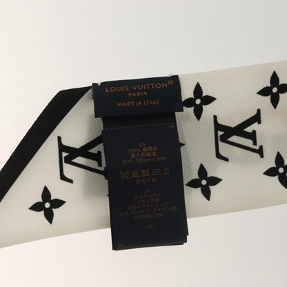 Louis Vuitton LOUIS VUITTON Flower And Straps Bando BB Scarf Silk White M90658 LV Authentic 136325M Bag