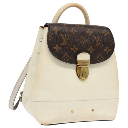 Louis Vuitton LOUIS VUITTON Monogram Vernis Hot Spring Snow Backpack White M53548 Authentic 99762 Bag