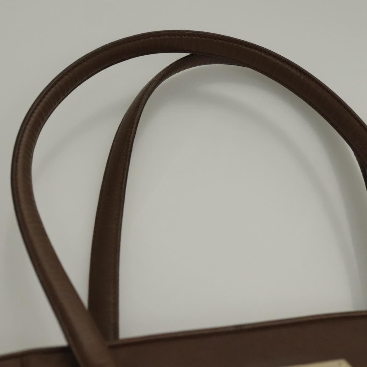 Gucci GUCCI Tote Bag Leather Brown Authentic 133332