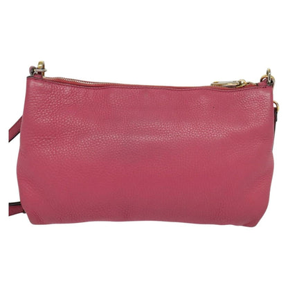 Prada PRADA Shoulder Bag Leather Pink Gold Authentic BD1620