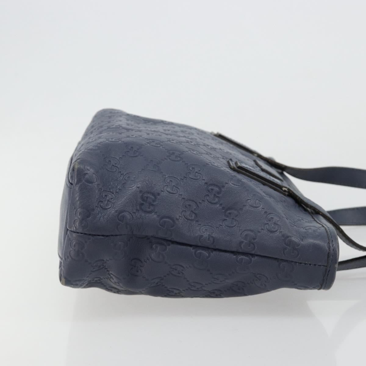 Gucci GUCCI GG Canvas Guccissima Tote Bag Leather Navy Gold 211138 Authentic 180831