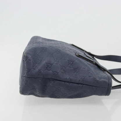Gucci GUCCI GG Canvas Guccissima Tote Bag Leather Navy Gold 211138 Authentic 180831