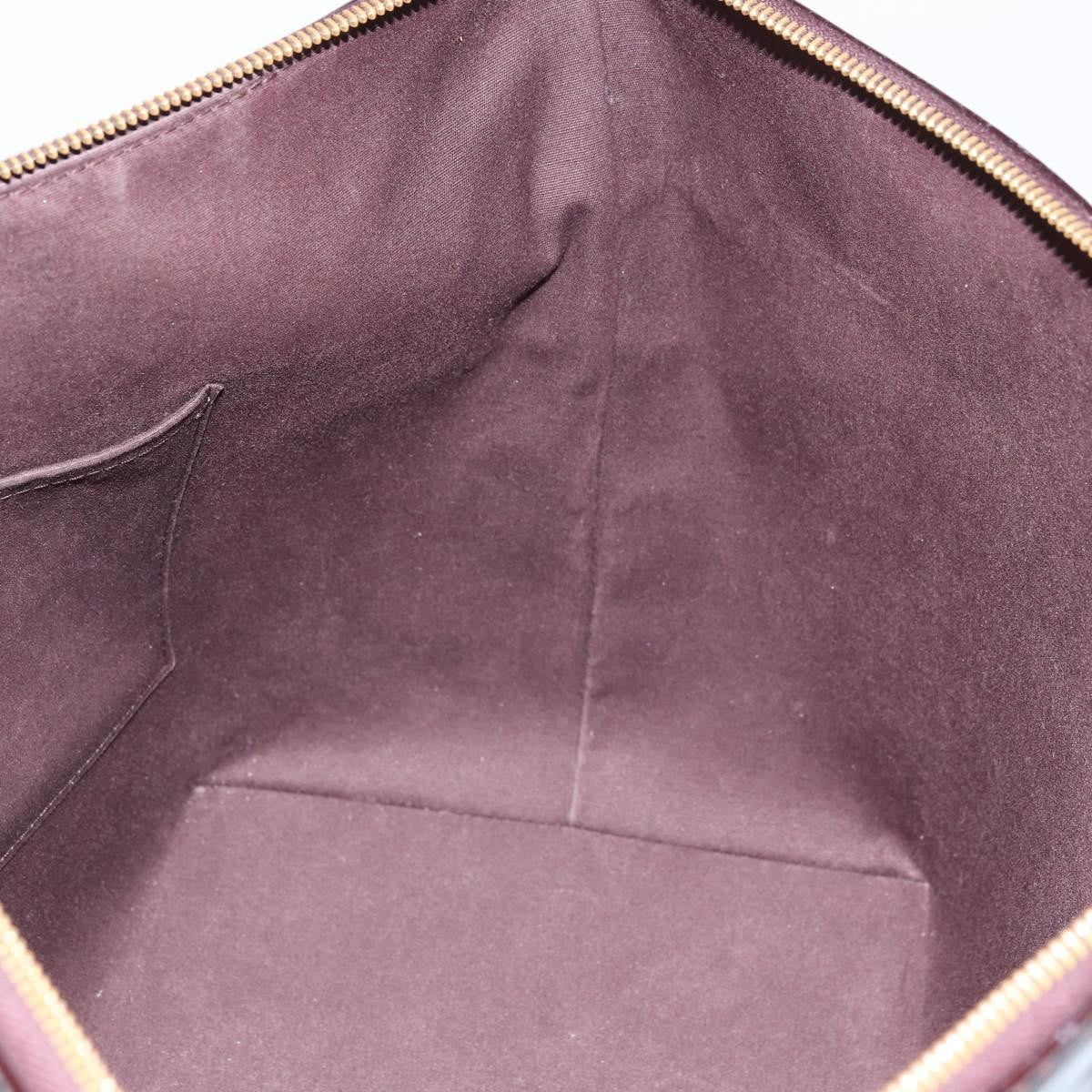 Louis Vuitton LOUIS VUITTON Monogram Vernis Bellevue GM Tote Bag Amarante M93589 Authentic 166294