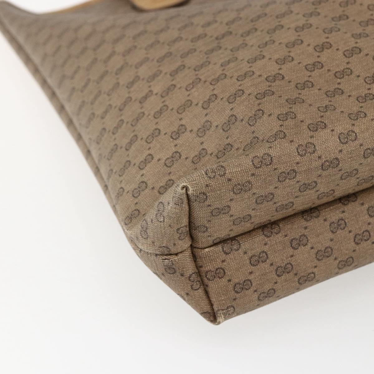 Gucci GUCCI Micro GG Supreme Web Sherry Line Tote Bag PVC Beige Gold Red Authentic ep13035
