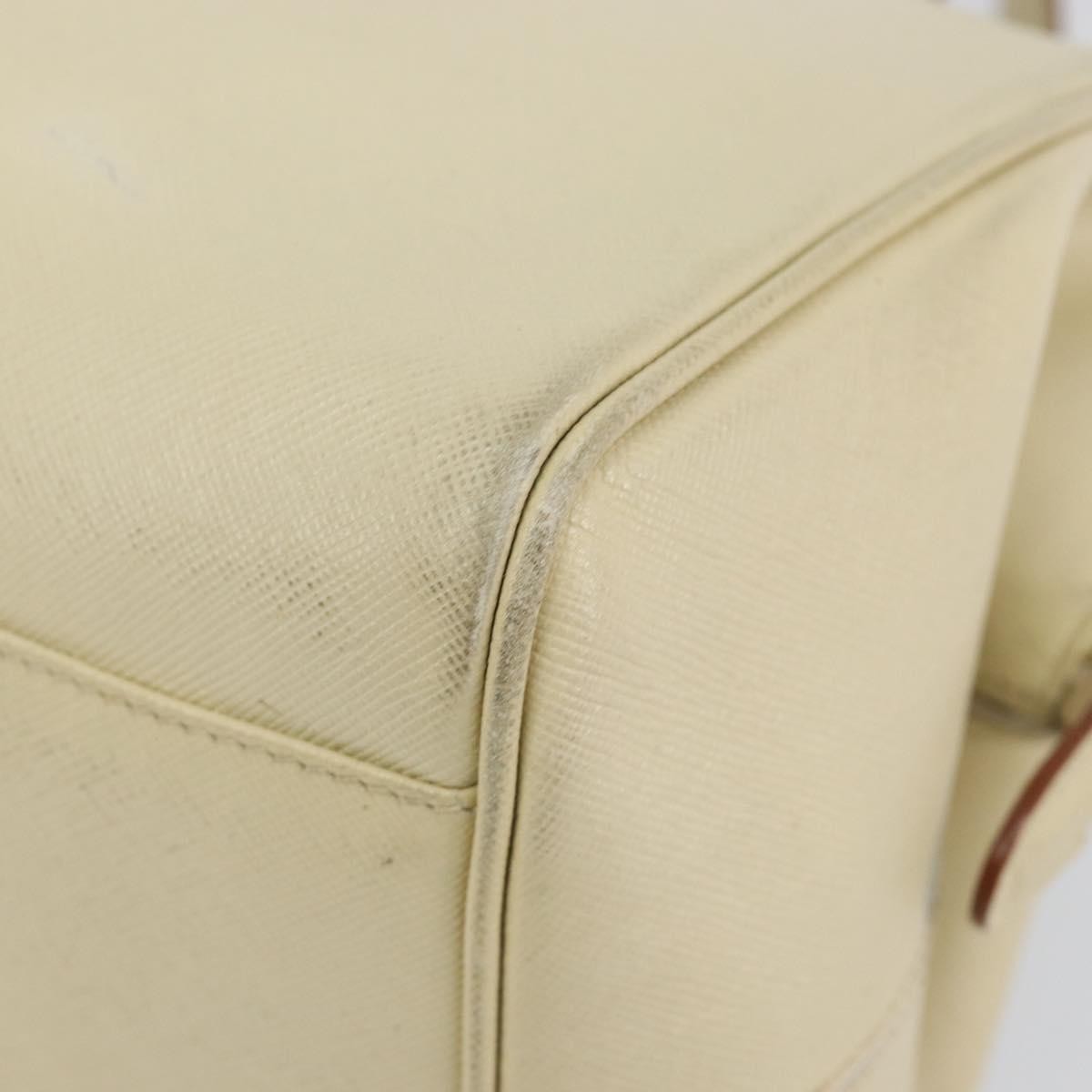 Prada PRADA Hand Bag Leather Beige Authentic BA8175