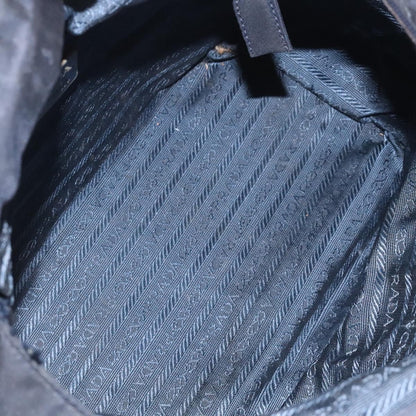 Prada PRADA Hand Bag Nylon Black Gold Authentic 127868