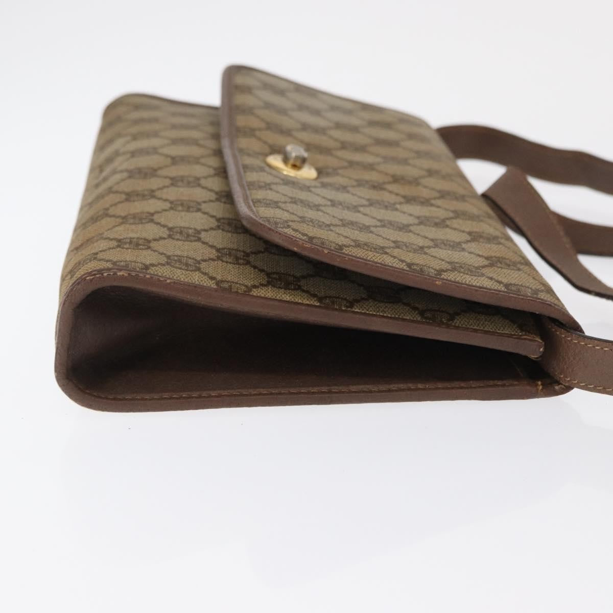 Gucci GUCCI GG Supreme Shoulder Bag PVC Beige Gold 004 115 6197 Authentic 162108