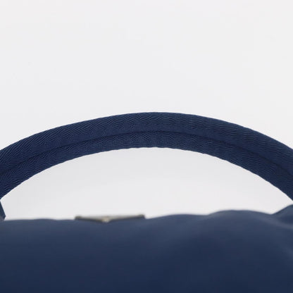 Prada PRADA Hand Bag Nylon Blue Silver Authentic 161409