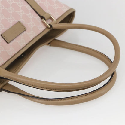 Gucci GUCCI GG Canvas Tote Bag Pink Gold Authentic 158451