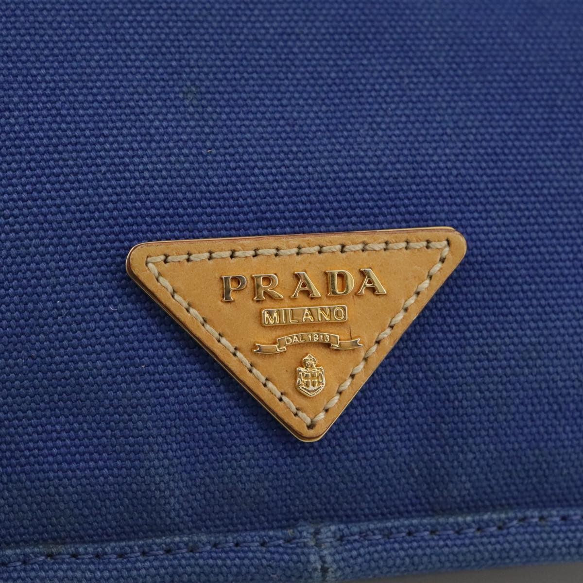 Prada PRADA Shoulder Bag Canvas Blue Authentic 111326