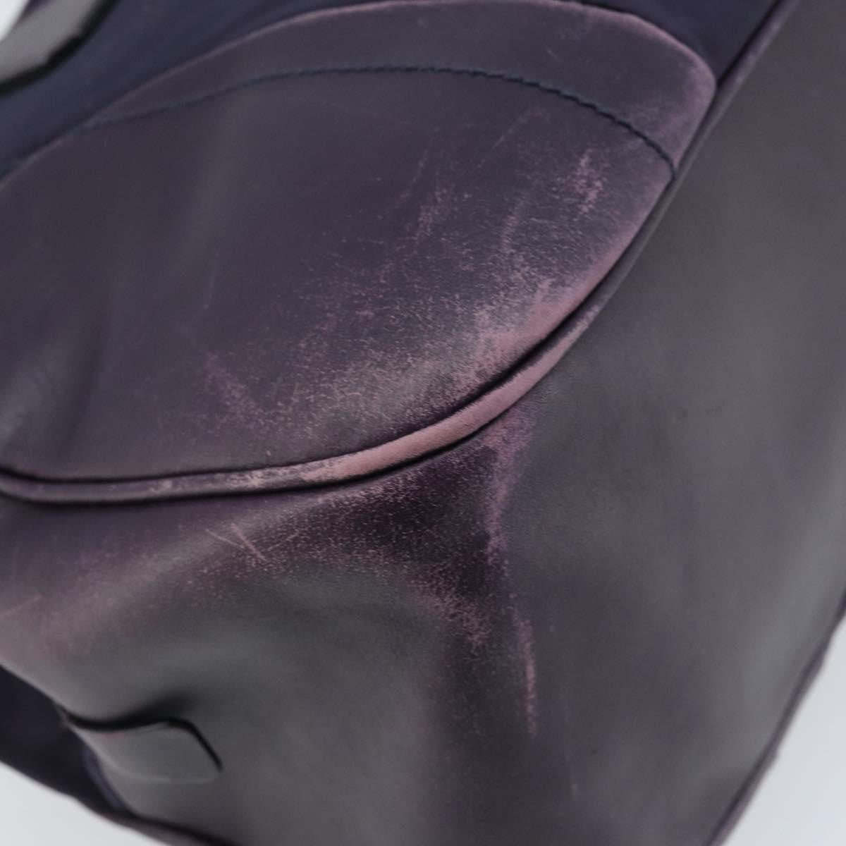 Prada PRADA Boston Bag Nylon Purple Silver Authentic ep13475