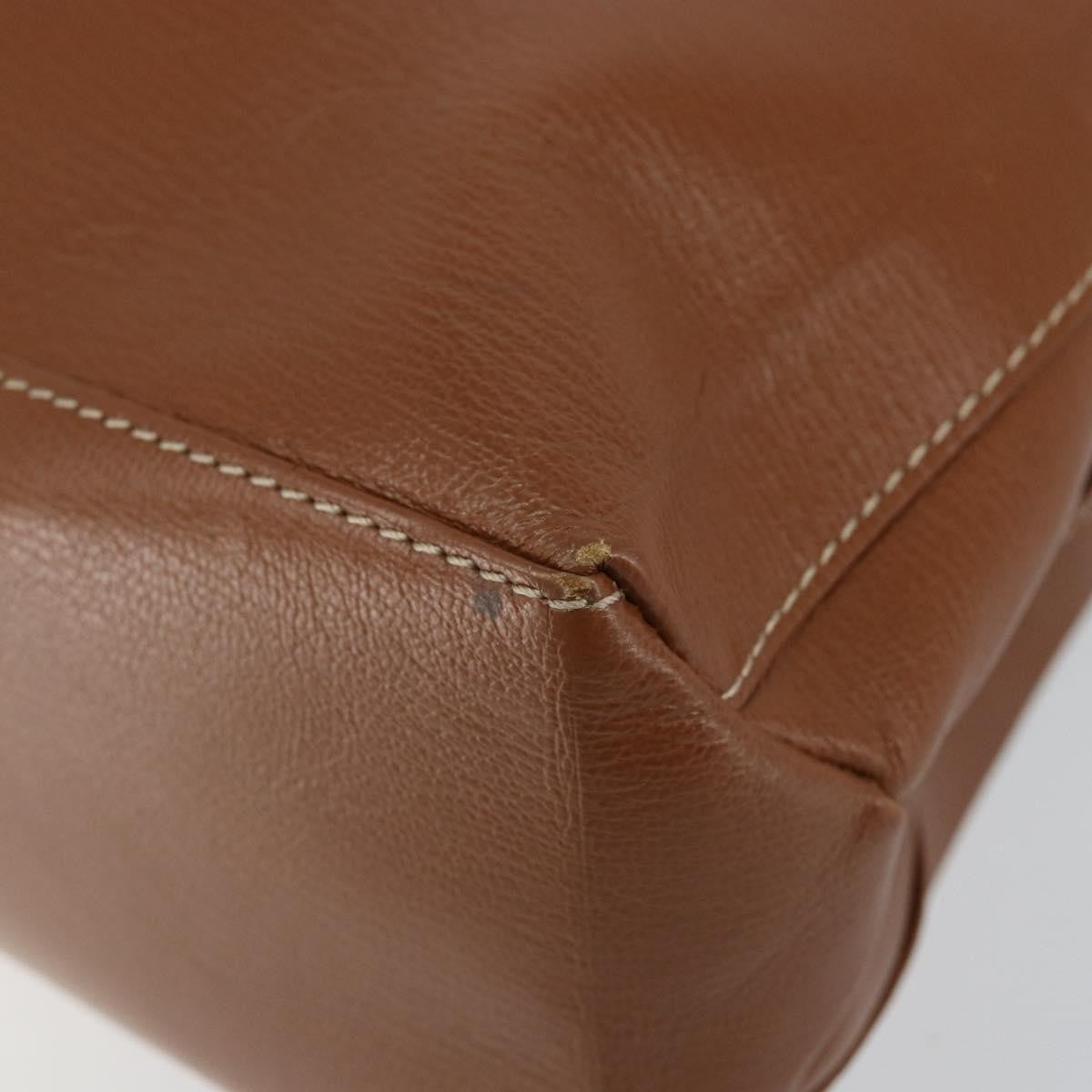 Loewe LOEWE Velazquez Hand Bag Suede Leather Brown Gold Authentic ep11077