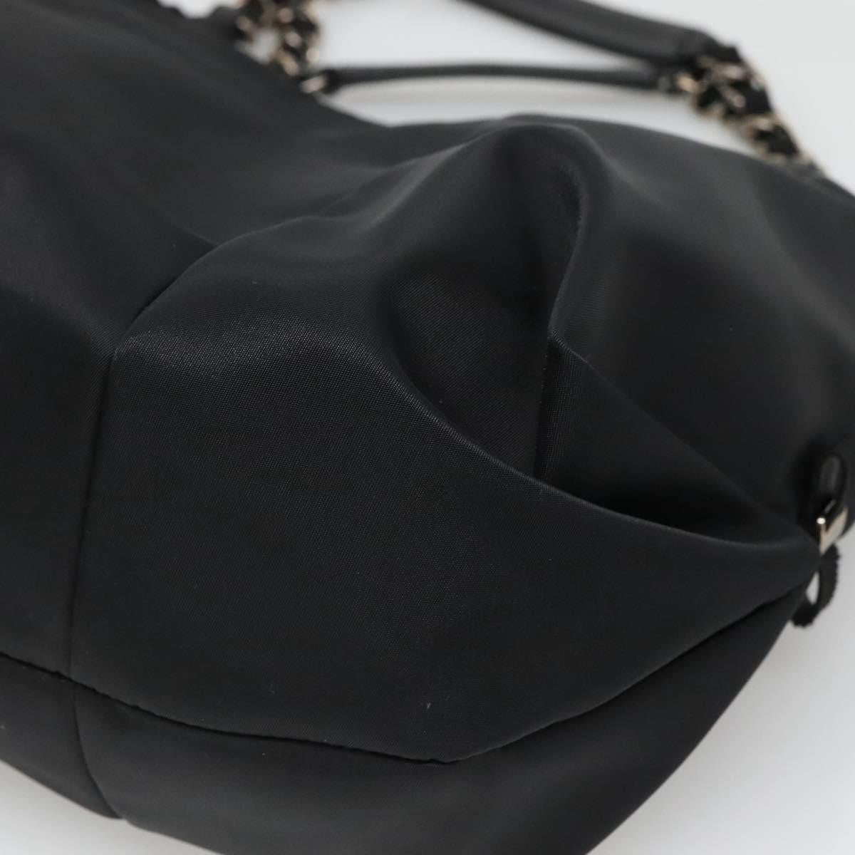 Salvatore Ferragamo Salvatore Ferragamo Chain Shoulder Bag Nylon Black Authentic 129646