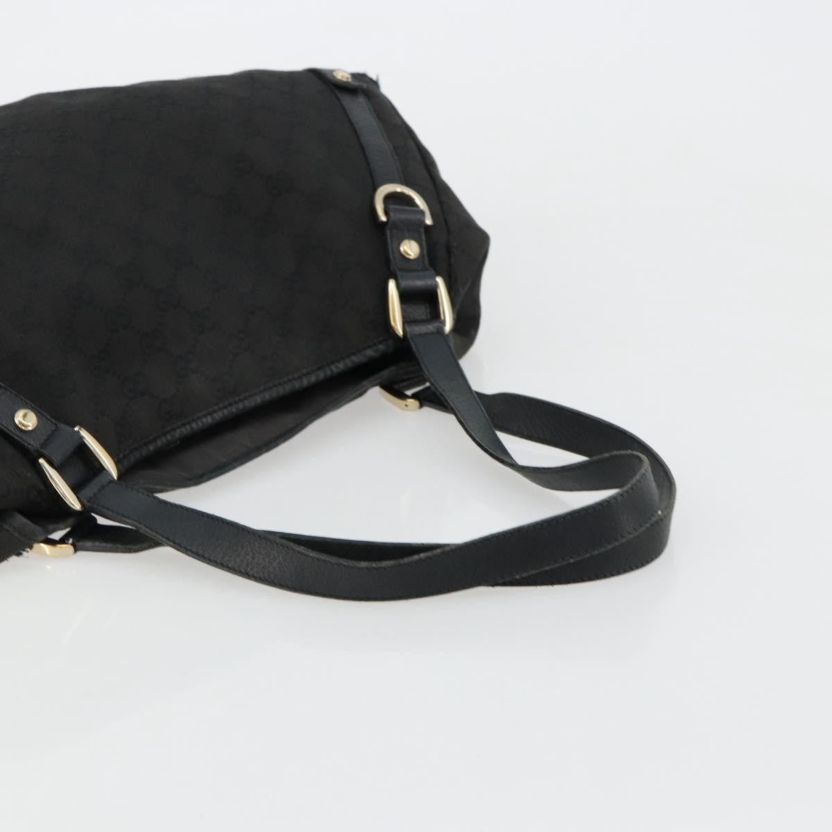 Gucci GUCCI GG Canvas Abbey Tote Bag Black Gold 130736 Authentic 179901