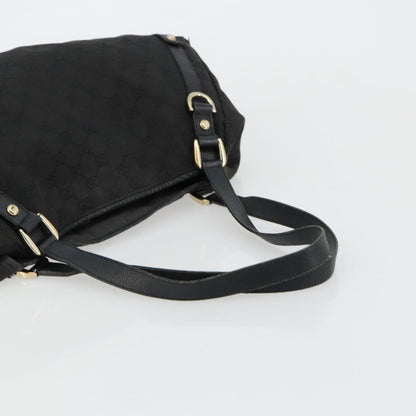 Gucci GUCCI GG Canvas Abbey Tote Bag Black Gold 130736 Authentic 179901