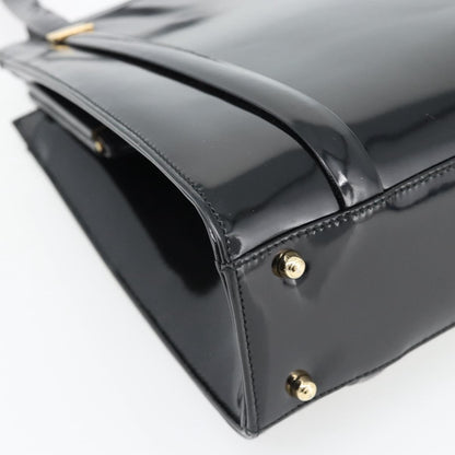 Gucci GUCCI Tote Bag Patent leather Black Gold 001 781 1735 Authentic bs35287