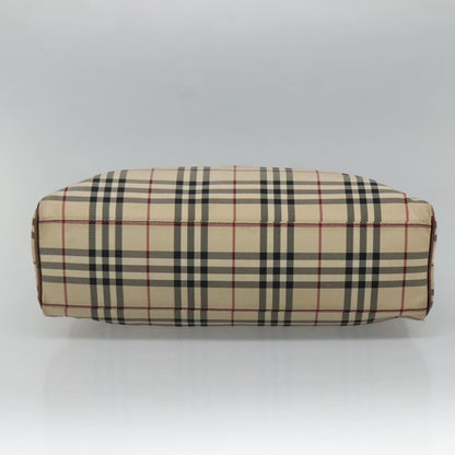 Burberry BURBERRY Nova Check Boston Bag Canvas Beige Authentic BD1812