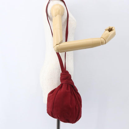 Loewe LOEWE Shoulder Bag Suede Red Authentic 155213