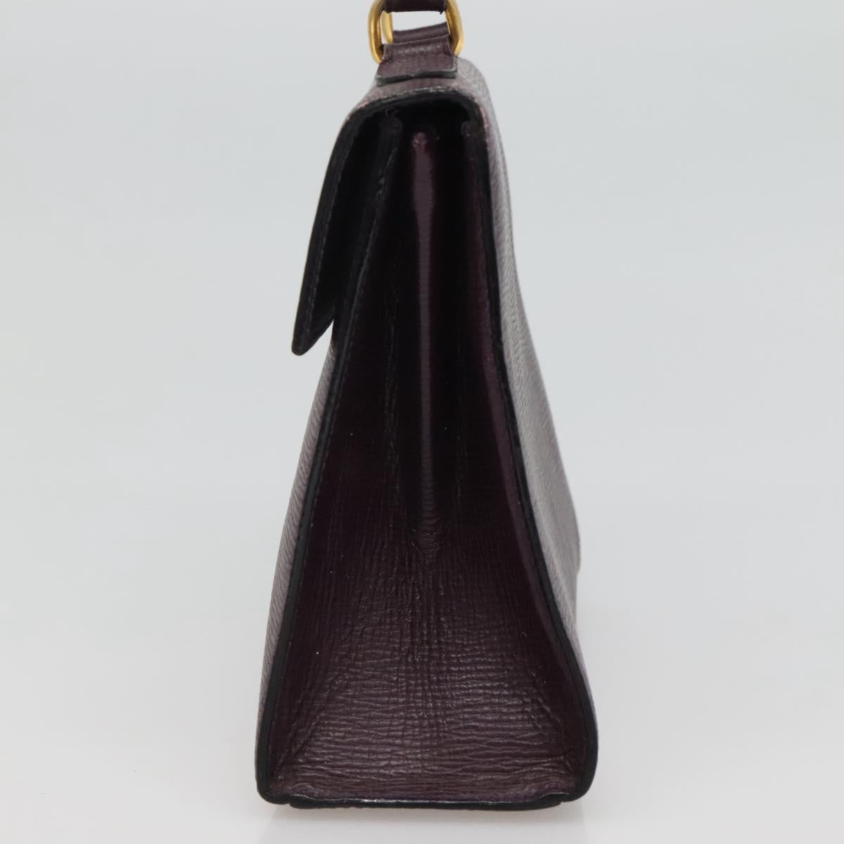 Celine CELINE Hand Bag Leather Purple Authentic 114282