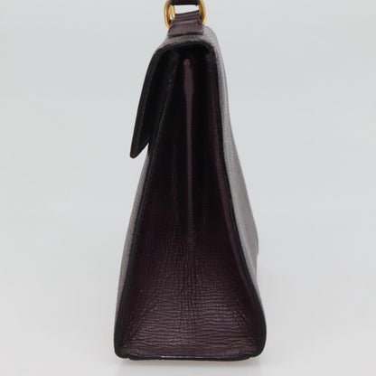 Celine CELINE Hand Bag Leather Purple Authentic 114282