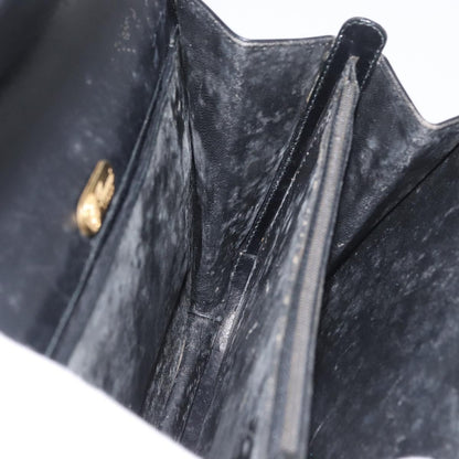 Gucci GUCCI Hand Bag Leather Black Gold Authentic ep14155