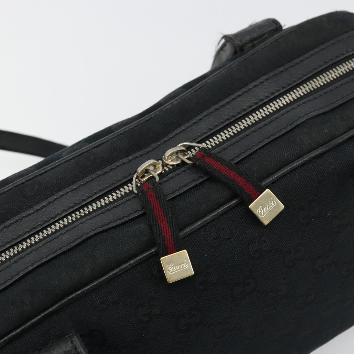 Gucci GUCCI GG Canvas Princi Hand Bag Black Gold 161720 Authentic 176928