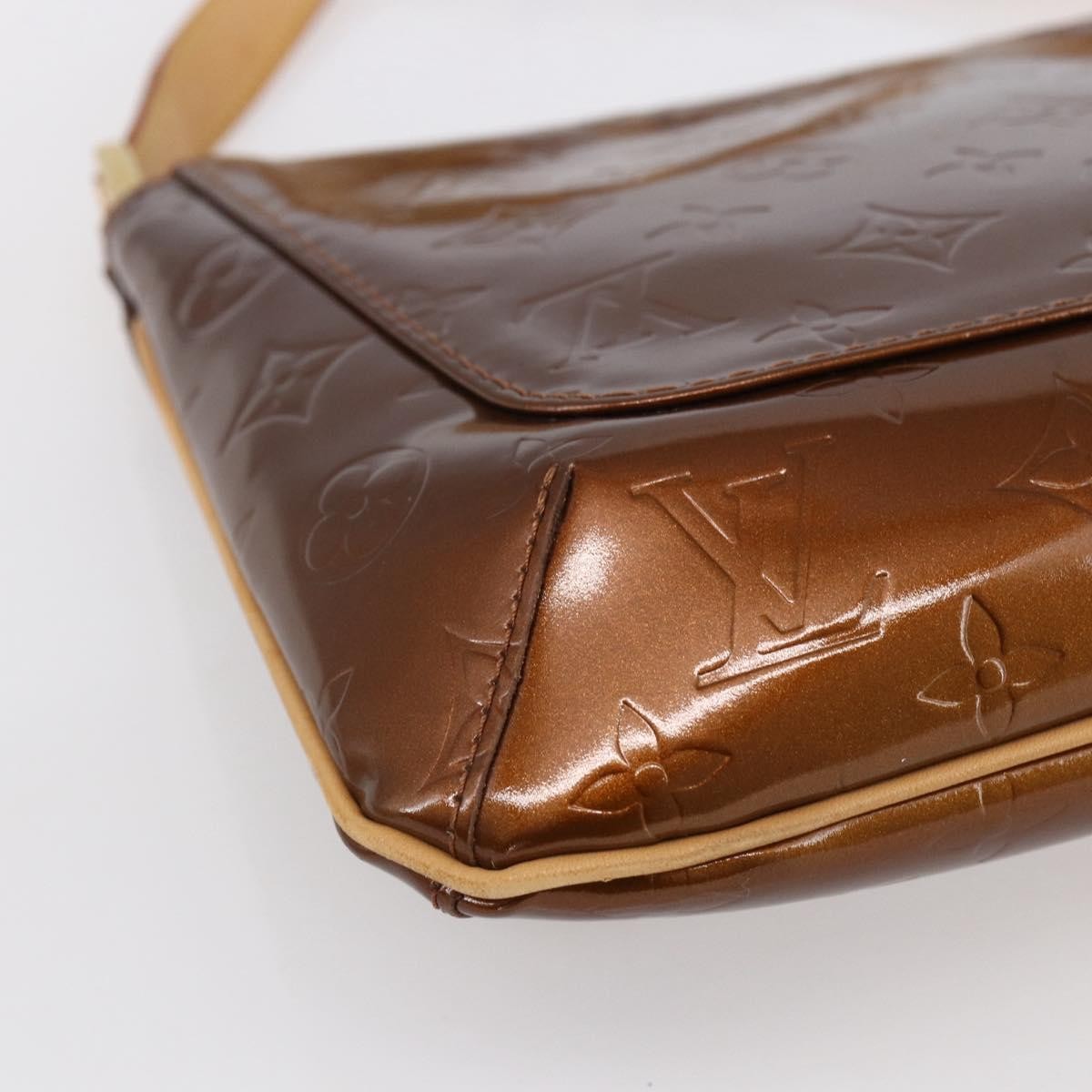 Louis Vuitton LOUIS VUITTON Monogram Vernis Thompson Street Bag Bronze M91124 LV Authentic 147761