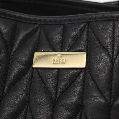 Gucci GUCCI Tote Bag Leather Black Gold 002 1099 Authentic 166099