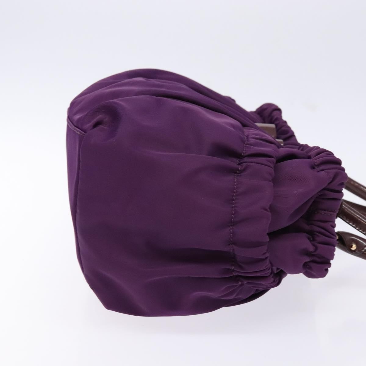 Salvatore Ferragamo Salvatore Ferragamo Vala Shoulder Bag Nylon Purple Gold Authentic 141527