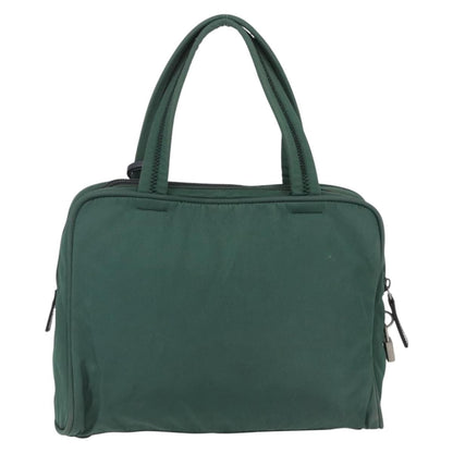 Prada PRADA Hand Bag Nylon Green Silver Authentic 154193