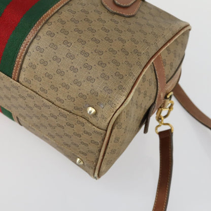 Gucci GUCCI Micro GG Supreme Web Sherry Line Bag PVC Beige 002 58 4422 Authentic 160595