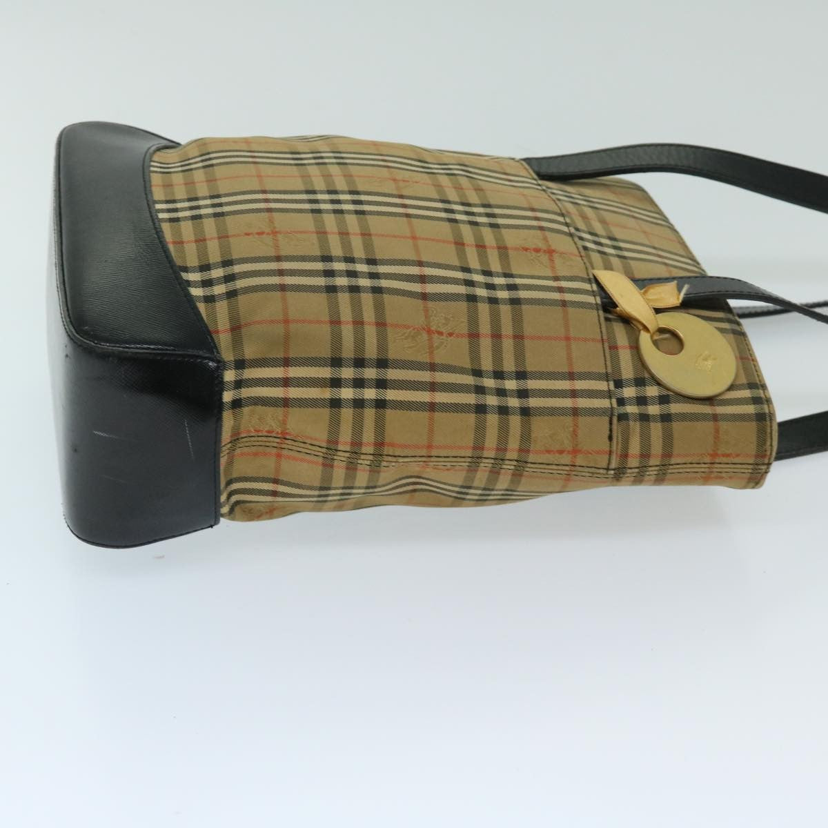 Burberrys Burberrys Nova Check Shoulder Bag Canvas Beige Black Authentic yk11247