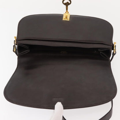 Gucci GUCCI Shoulder Bag Leather Brown gold Authentic fm4925