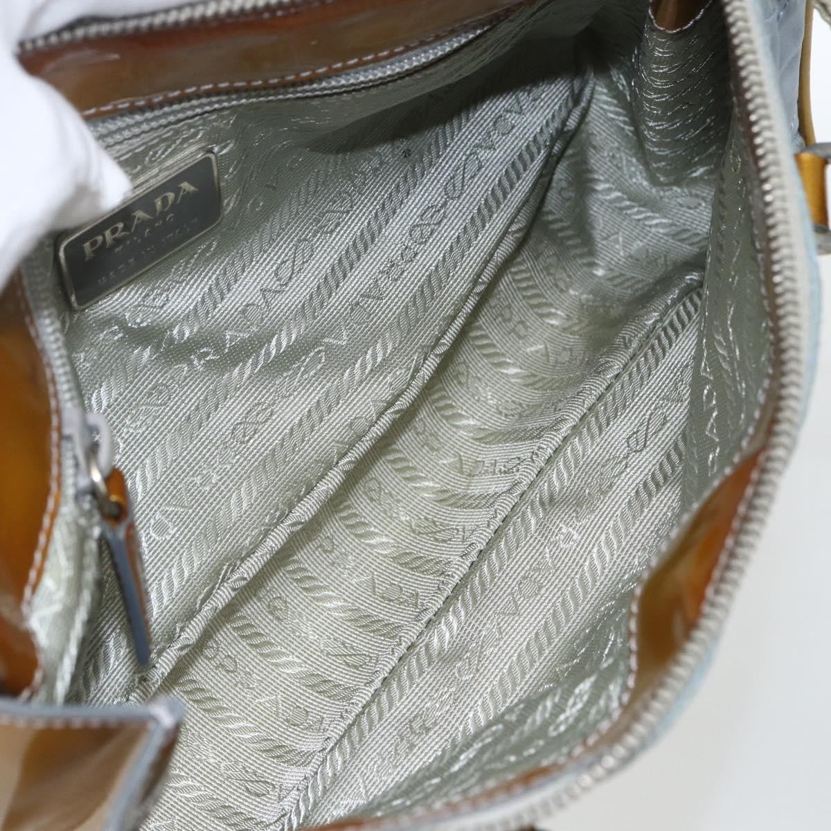 Prada PRADA Tote Bag Nylon Light Blue Silver Authentic 170632