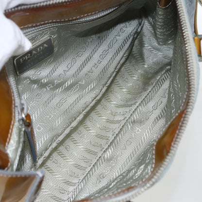 Prada PRADA Tote Bag Nylon Light Blue Silver Authentic 170632