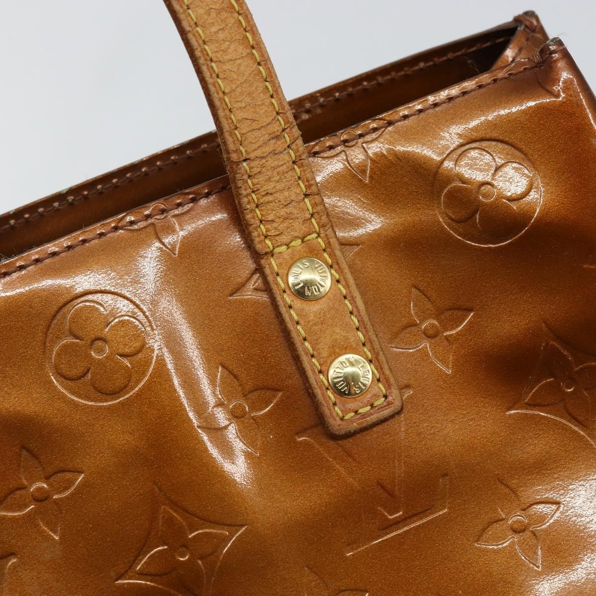 Louis Vuitton LOUIS VUITTON Monogram Vernis Reade PM Hand Bag Bronze M91146 LV Authentic BA6257