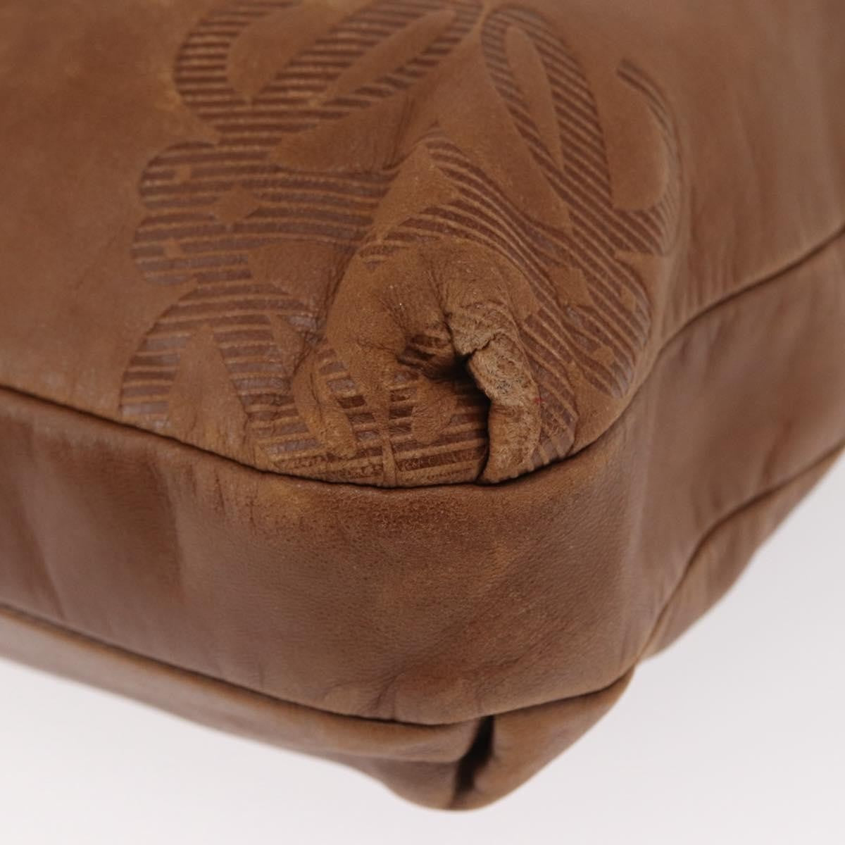 Loewe LOEWE Anagram Tote Bag Leather Brown Gold Authentic 151671