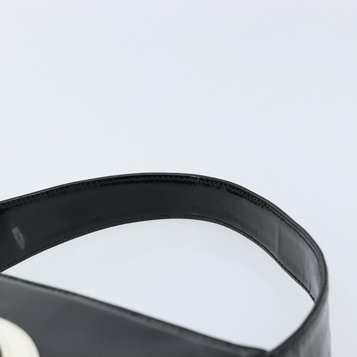 Gucci GUCCI Hand Bag Patent leather Black Silver 007 2046 0249 Authentic 172096