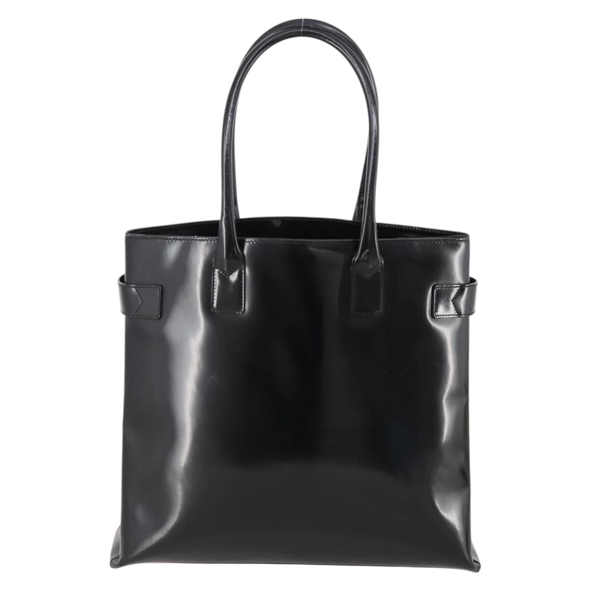 Gucci GUCCI Tote Bag Patent leather Black Gold 002 1046 0407 Authentic BAZ151