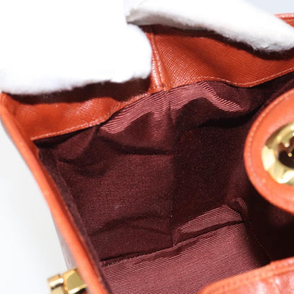 Givenchy GIVENCHY Hand Bag Leather Brown Gold Authentic 159082