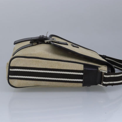 Burberry BURBERRY Shoulder Bag Canvas Beige Authentic ti2263