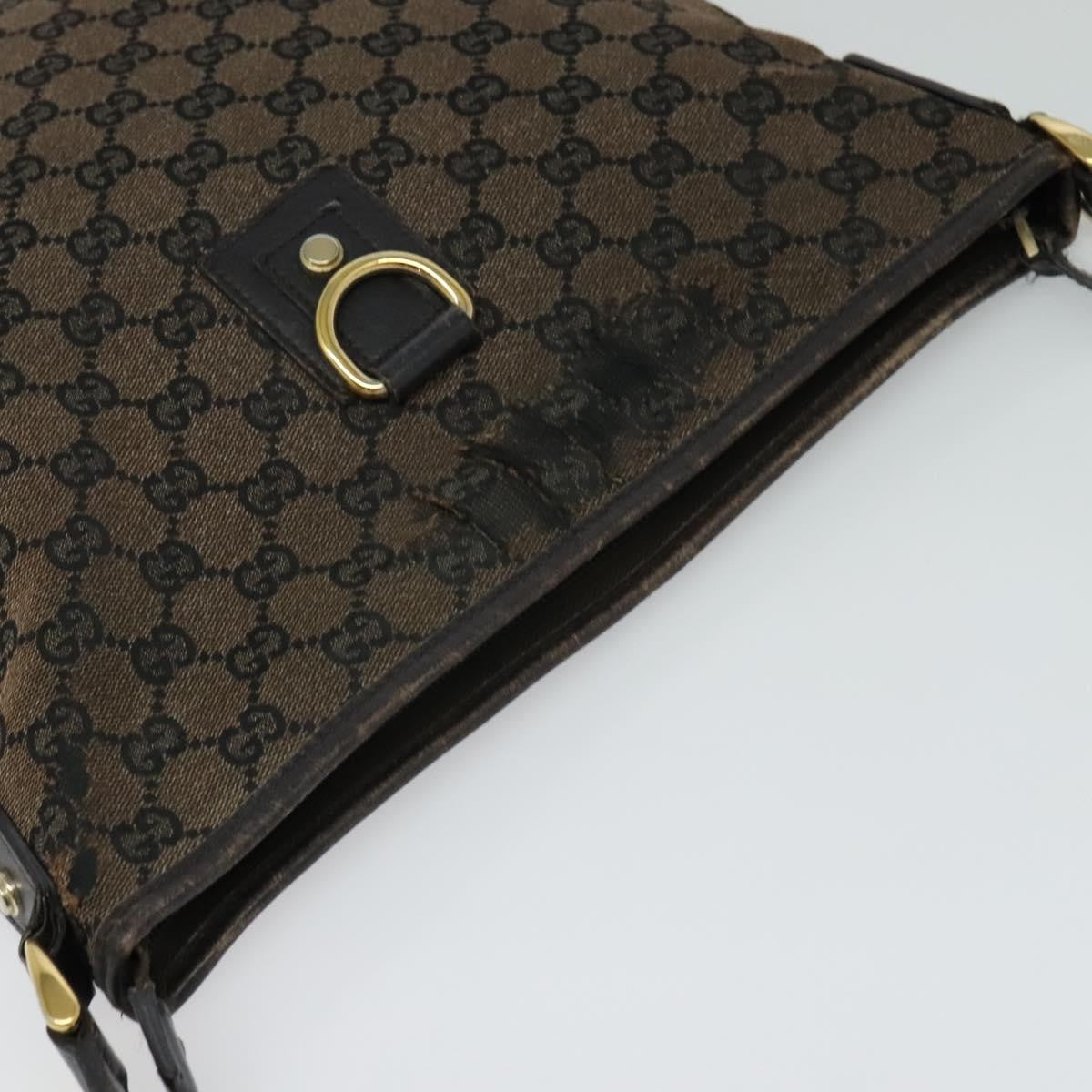Gucci GUCCI GG Canvas Abbey Shoulder Bag Outlet Brown Gold 272400 Authentic ti3133