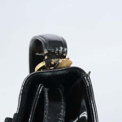 Salvatore Ferragamo Salvatore Ferragamo Vala Hand Bag Patent leather 2way Black Gold Authentic LNZ738