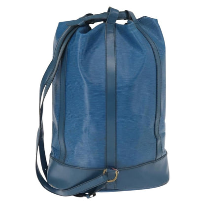 Louis Vuitton LOUIS VUITTON Epi Randonnee GM Shoulder Bag Blue M43085 LV Authentic 148058