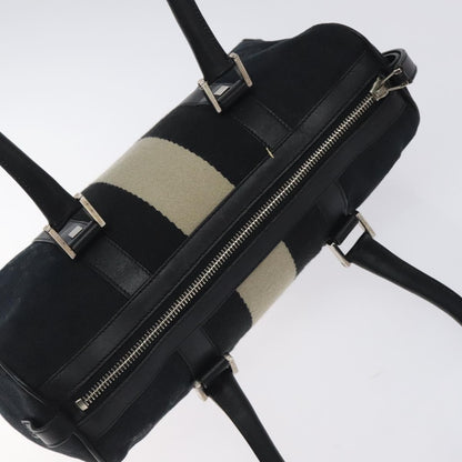 Gucci GUCCI GG Canvas Sherry Line Hand Bag Black Silver 000 0851 00221 Authentic am8716