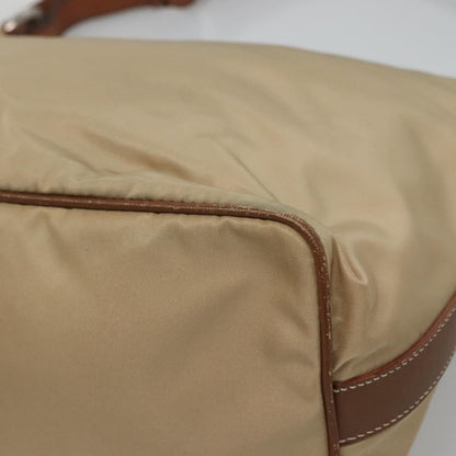 Prada PRADA Shoulder Bag Nylon Beige Silver Authentic 120393