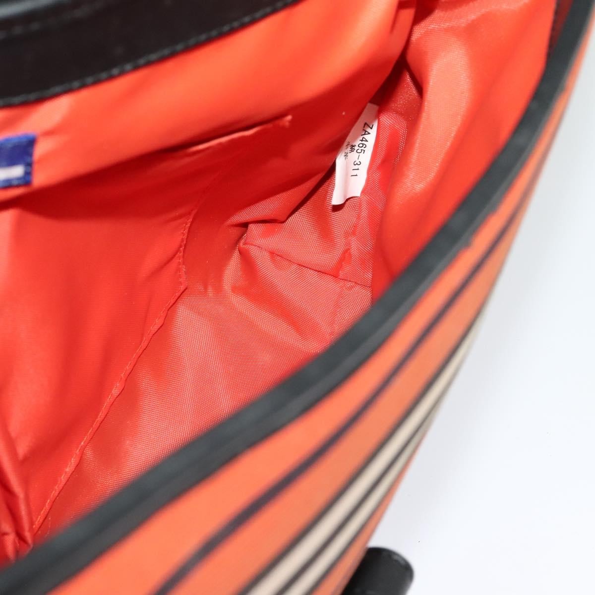 Burberry BURBERRY Blue Label Shoulder Bag Canvas Orange Silver Authentic 140671