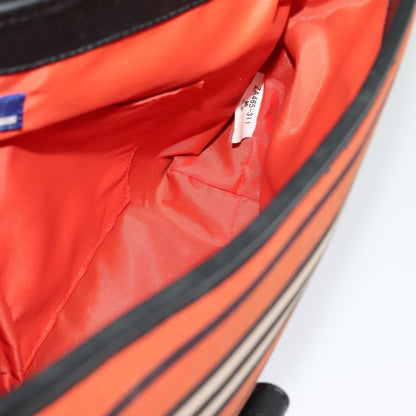 Burberry BURBERRY Blue Label Shoulder Bag Canvas Orange Silver Authentic 140671