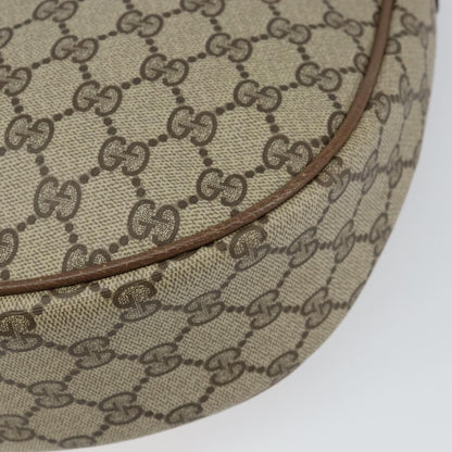 Gucci GUCCI GG Supreme Shoulder Bag PVC Beige Gold Authentic ep12173